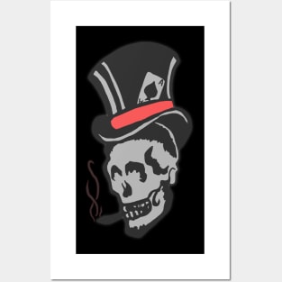 Small Skull in a Top Hat Posters and Art